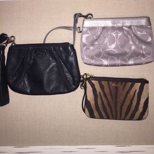 Coach Trio of Small Wristlets
